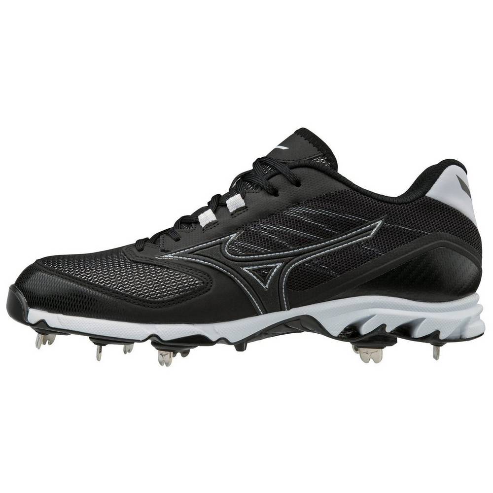 Tenis Baseball Mizuno 9-Spike Dominant 2 Baixo Metal - Homem - Pretas/Branco - GFXSB9165